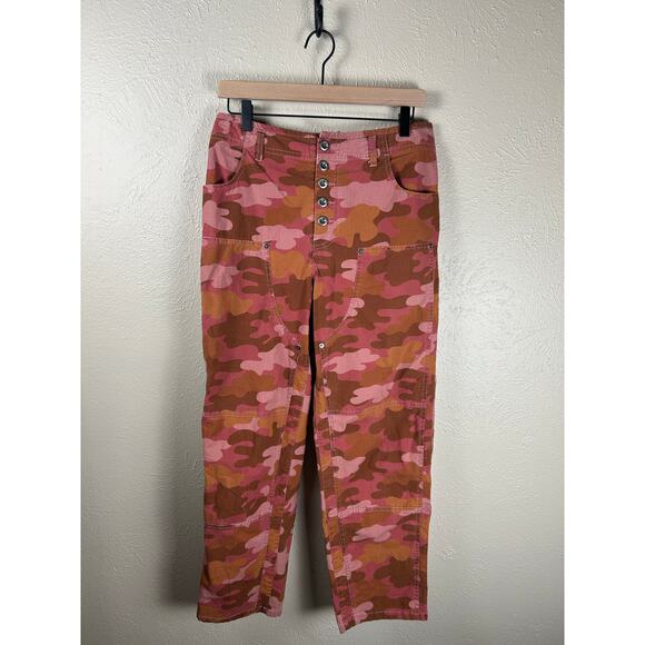 Sundance Pants - Sundance Quincy Ripstop Camo Pants Size 6 Utility Cotton Red Camouflage Trousers